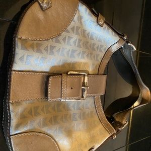 Vintage MICHAEL Michael Kors Canvas and Leather Handbag